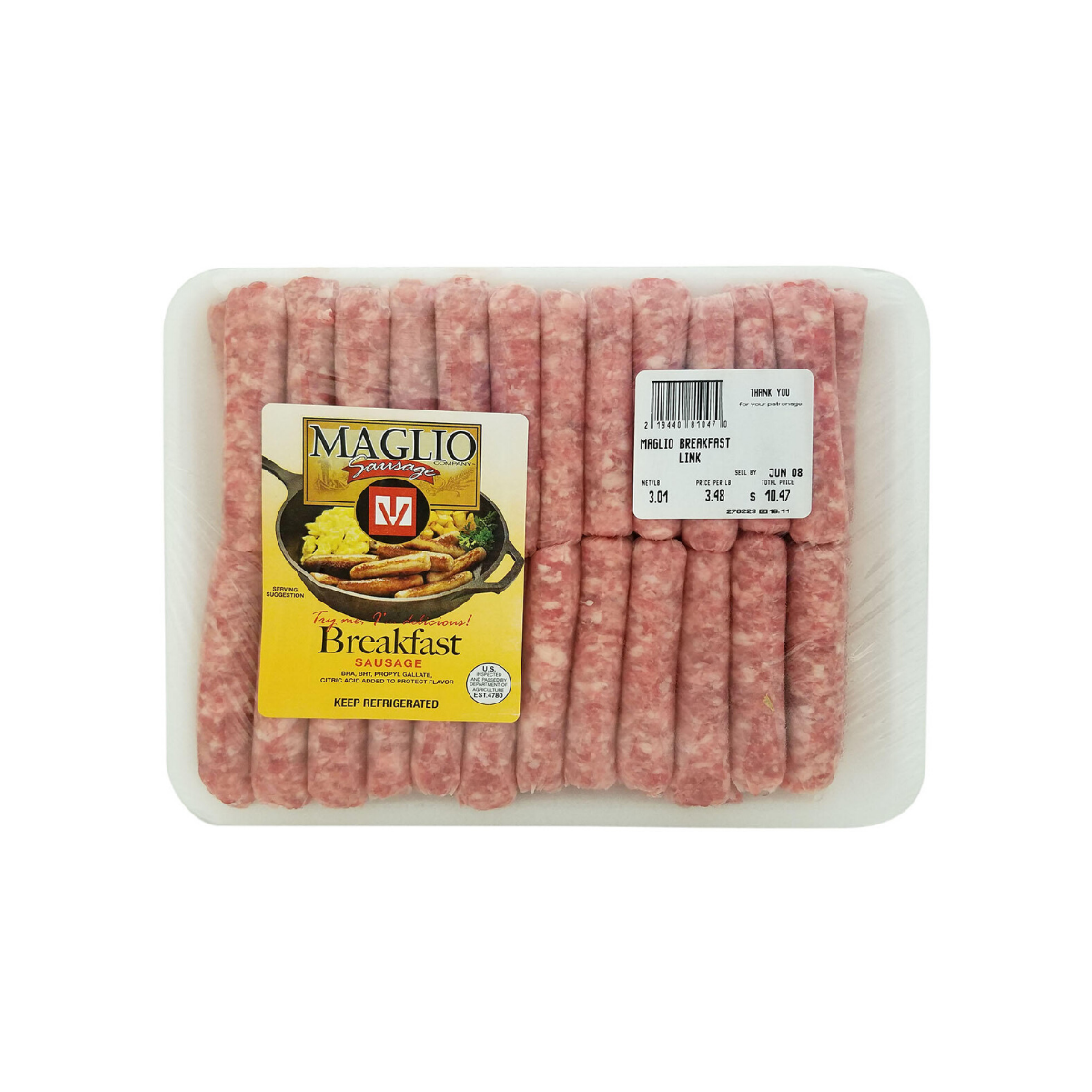 Telman Maglio Breakfast Sausage (Price Per Pound)